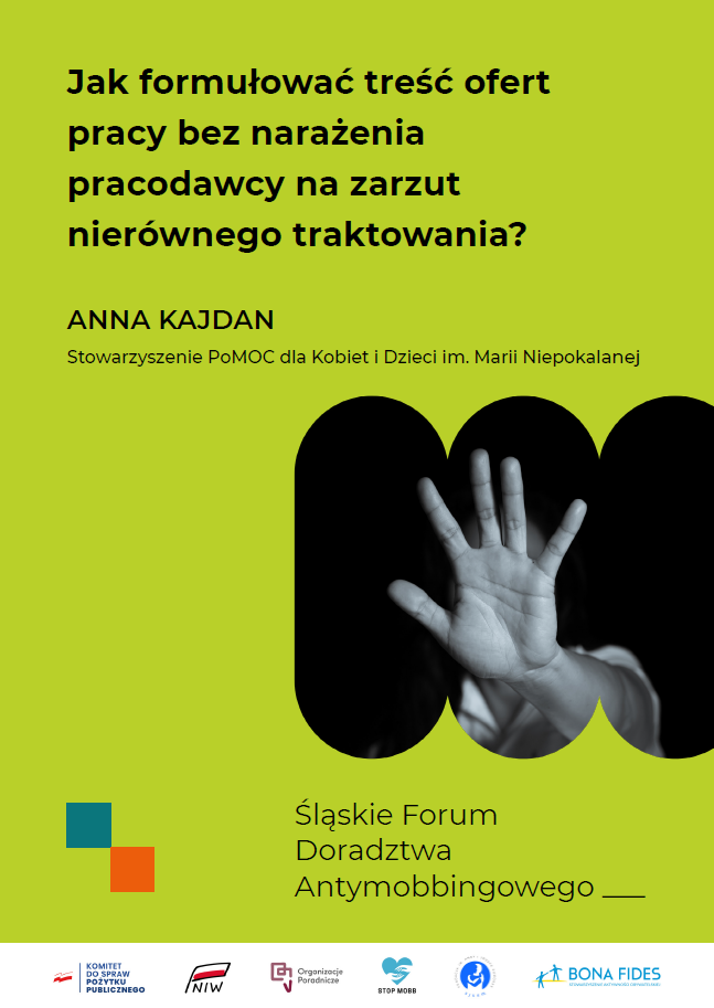 JAK FORMUŁOWAĆ TREŚĆ OFERT PRACY BEZ NARAŻENIA PRACODAWCY NA ZARZUT NIERÓWNEGO TRAKTOWANIA?