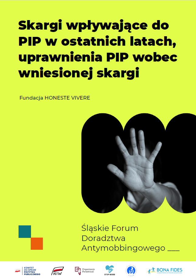 SKARGI WPŁYWAJĄCE DO PIP W OSTATNICH LATACH, UPRAWNIENIA PIP WOBEC WNIESIONEJ SKARGI